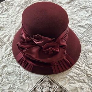 Elegant Burgundy Women's Hat
